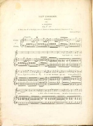 Trois Romances : avec accompagnement de piano ou harpe