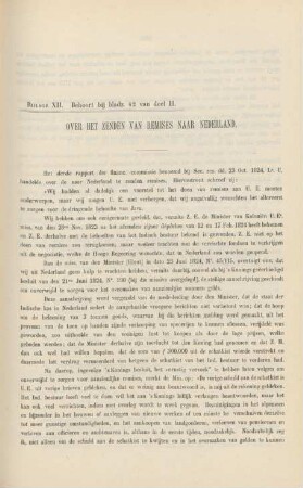 Bijlage XII. Behoort bij bladz. 42 van deel II. Over het zenden van remises naar Nederland