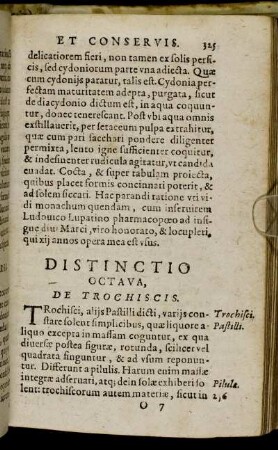 Distinctio Octava. De Trochiscis.