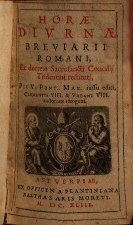 Horae diurnae breviarii romani ...