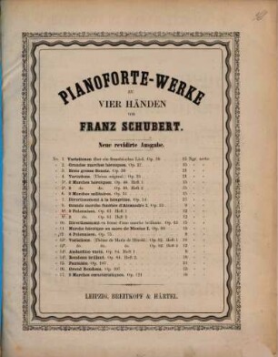 Pianoforte-Werke : zu 4 Hdn., 2,9. 3 Polonaisen : op. 61