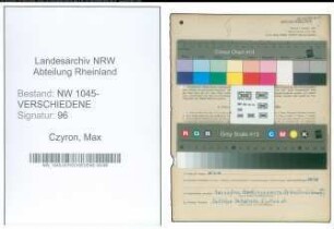Entnazifizierung Max Czyron , geb. 14.12.1901 (Arbeiter)