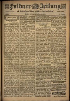 Dritte Ausgabe vom Samstag, den 23. November 1901.