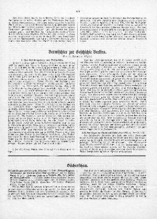 Vermischtes zur Geschichte Berlins