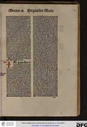 De passione gaudii ipsius beatissime virginis.