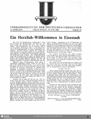 Ein Herzlich-Willkommen in Eisenach