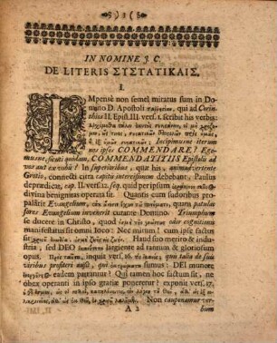Vale Hassiacum, sive brevis disquisitio de literis commendatitiis : occasione dicti Paulini II. Corinth. III. 1.