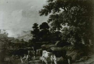 Südliche Berglandschaft mit Hirten