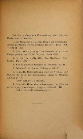 Die "Miracles de nostre dame par personnages" untersucht in ihrem Verhältnis zu Gautier de Coincy
