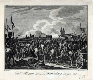 Die Alliierten stürmen Wittenberg, den 13. Januar 1814