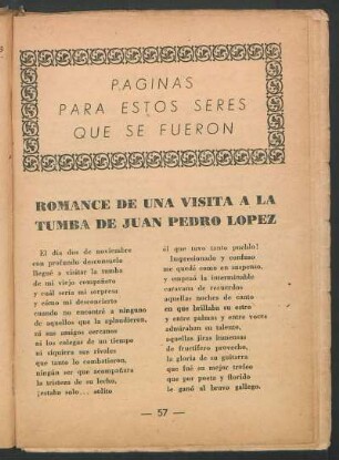 Romance de una visita a la tumba de Juan Pedro López