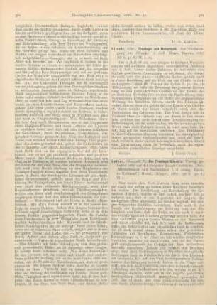 382 [Rezension] Ritschl, Albrecht, Theologie und Metaphysik. Zur Verständigung und Abwehr. 2. Aufl