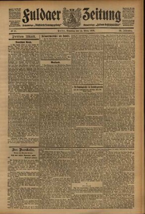 Dritte Ausgabe vom Samstag, den 14. März 1908.