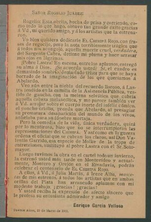 Señor Rogelio Juárez - [Dedicatoria]