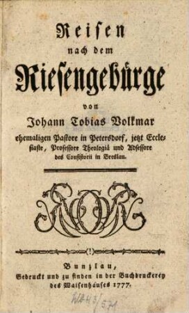 Reisen nach dem Riesengebirge