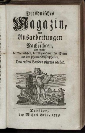 Des ersten Bandes viertes Stück.