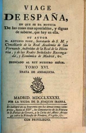 Viage De España, O Cartas, En Que Se Da Noticia De las cosas mas apreciables, Y Dignas De Saberse Que Hay En Ella, 16