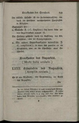 Krankheiten des Augapfels. (Morbi bulbi ocularis.)