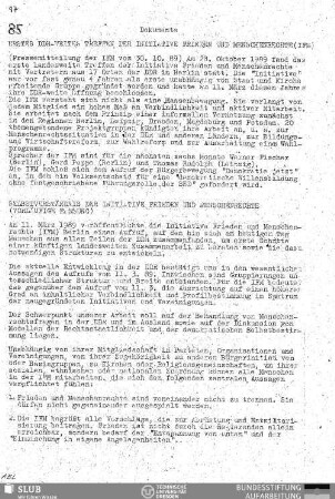 Erstes DDR-weites Treffen der Initiative Frieden und Menschenrechte (IFM)