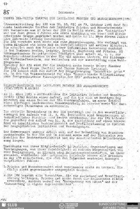 Erstes DDR-weites Treffen der Initiative Frieden und Menschenrechte (IFM)