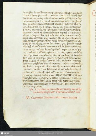 Ciceronis somnium Scipionis.