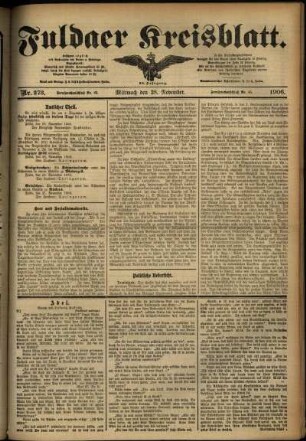 Ausgabe vom Mittwoch, den 28. November 1906.