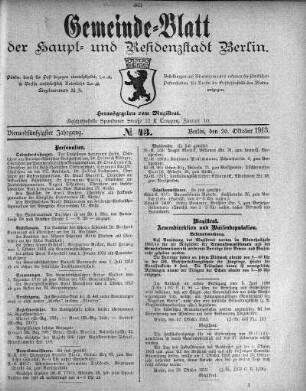 1913,43: No. 43, 26. Oktober 1913