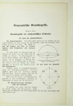 Erster Teil. Grundbegriffe der mathematischen Erdkunde