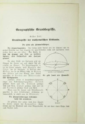 Erster Teil. Grundbegriffe der mathematischen Erdkunde