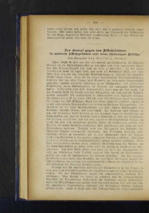 Der Kampf gegen den Alkoholismus in unseren Schutzgebieten und seine bisherigen Erfolge.