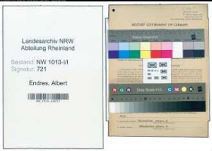 Entnazifizierung Albert Endres , geb. 25.08.1898 (Betriebsinhaber)