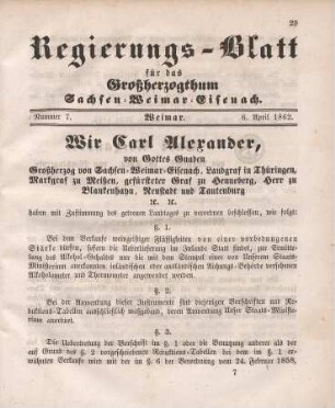 Nr. 7 : 6. April 1862