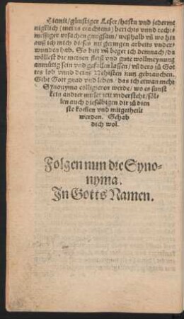 Folgen nun die Synonyma.