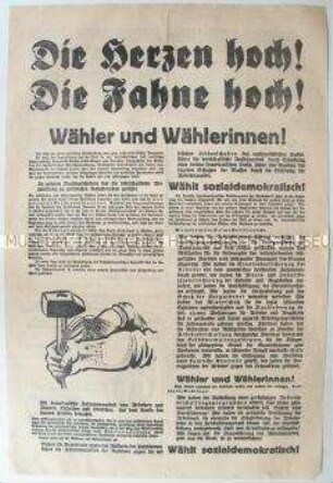 Sonderdruck der Deutschen sozialdemokratischen Arbeiterpartei zur Parlamentswahl in der Tschechoslowakei 1935