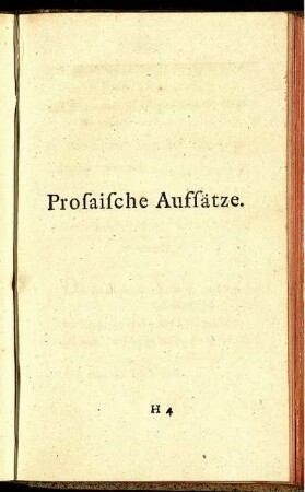 Prosaische Aufsätze.