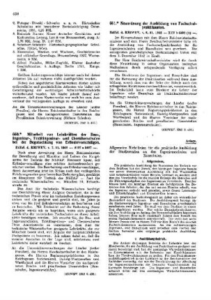 Neuordnung der Ausbildung von Fachschulpraktikanten : [Amtliche Erlasse] ; [Amtlicher Teil]