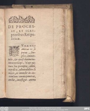 De Processu, Et Scriptoribus Rei politicae.