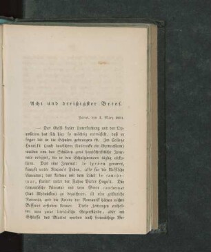 Acht und dreißigster Brief