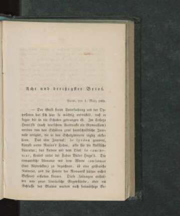 Acht und dreißigster Brief