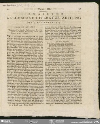 Jenaische allgemeine Literatur-Zeitung, Nr. 220, vom 19.09.1807, Jena