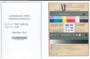 Entnazifizierung Kurt Maerker , geb. 26.05.1886 (Beamter)