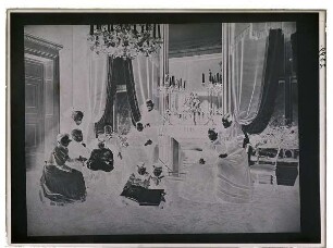 Familie im Abendroth-Haus, Hamburg (Reproduktion)