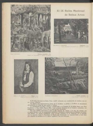 El IX Salón Nacional de Bellas Artes