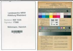 Entnazifizierung Heinrich Mohrmann , geb. 31.12.1906 (Schlosser)