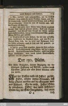 Der 130. Psalm.