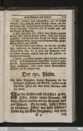 Der 130. Psalm.