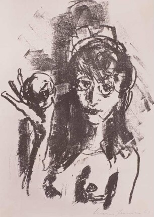 Frau mit Apfel
