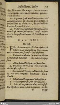 Cap. XXII. De Fide