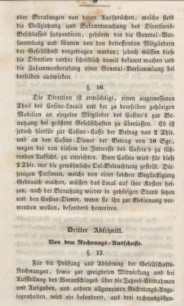 Dritter Abschnitt. Von dem Rechnungs-Ausschusse.