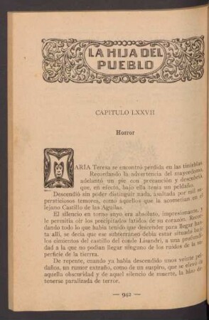 Capítulo LXXVII - Horror